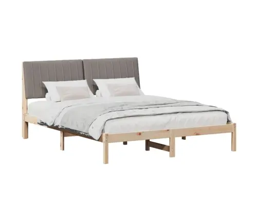 Gultas Rāmis Ar Galvas Klāju Brūna 160 X 200 Cm Audums Vidaxl