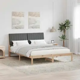 Gultas Rāmis Ar Galvas Klāju Brūna 150 X 200 Cm Audums Vidaxl Gultas Rāmis Ar Galvas Klāju Brūna 150 X 200 Cm Audums Vidaxl