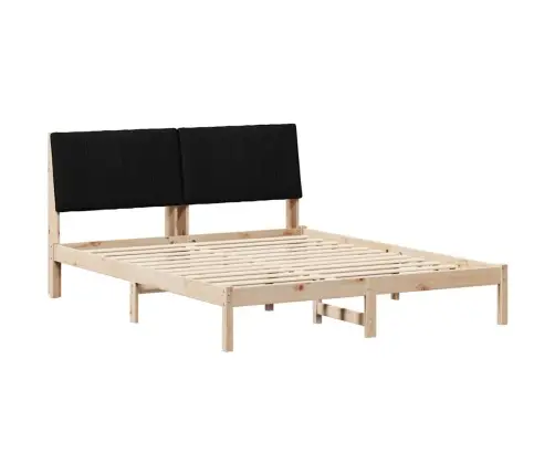 Gultas Rāmis Ar Galvas Klāju Brūna 150 X 200 Cm Audums Vidaxl