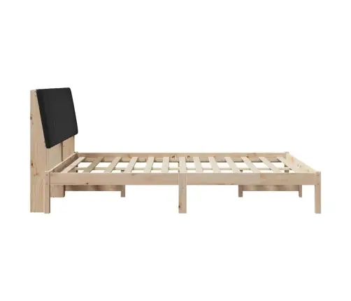 Gultas Rāmis Ar Galvas Klāju Brūna 150 X 200 Cm Audums Vidaxl