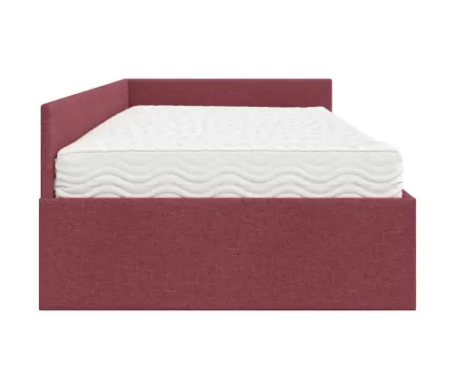 Nurgavoodi Raam Koos Madratsiga Muu Peaga 2 Pcs Punane Kangas