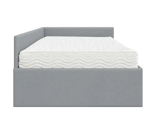 Nurgavoodi Raam Koos Madratsiga Muu Peaga 2 Pcs Helehall Kangas