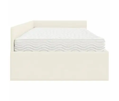 Nurgavoodi Raam Koos Madratsiga Muu Peaga 2 Pcs Cream Samet