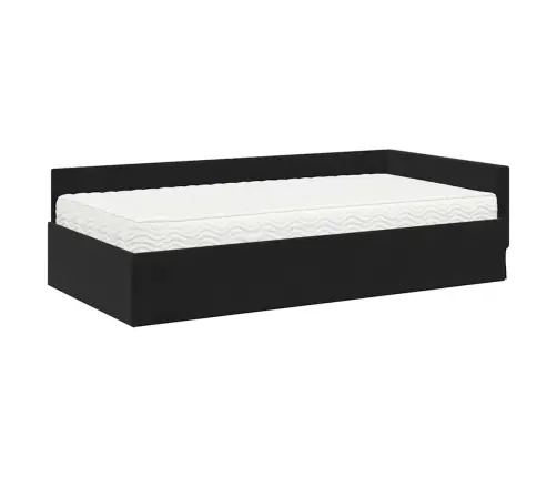 Kampinė Lovos Konstrukcija Su Čiužiniu Kita 2 Pcs Pilka Aksomas