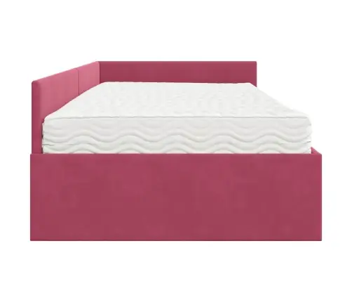 Kampinė Lovos Konstrukcija Su Čiužiniu Kita 2 Pcs Žalia Aksomas