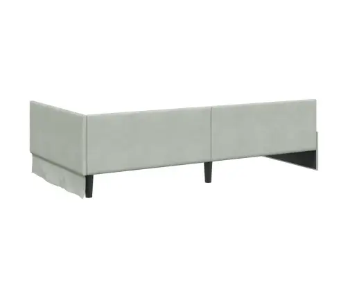 Kampinė Lovos Konstrukcija Su Čiužiniu 2 Pcs Šviesiai Pilka