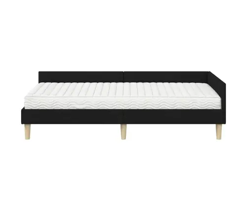 Stūra Gultas Rāmis Ar Matrači Cits 2 Pcs Zaļa Audums Vidaxl