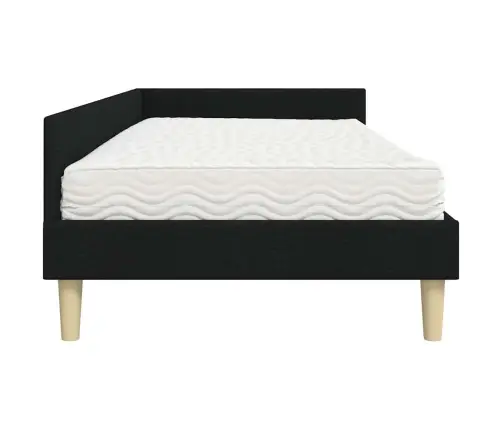 Stūra Gultas Rāmis Ar Matrači Cits 2 Pcs Zaļa Audums Vidaxl