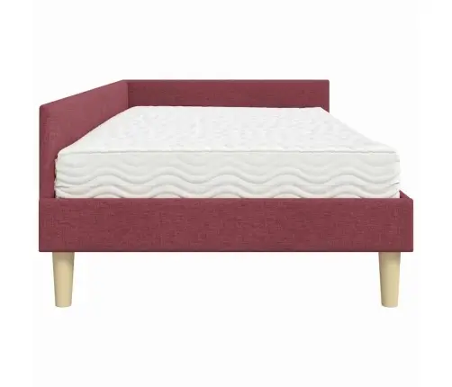 Kampinė Lovos Konstrukcija Su Čiužiniu 2 Pcs Pilka Audinys