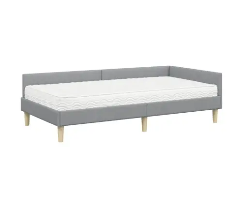 Nurgavoodi Raam Koos Madratsiga Peaga 2 Pcs Helehall Kangas