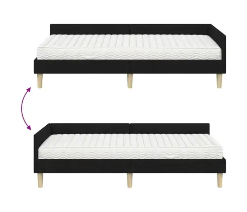 Nurgavoodi Raam Koos Madratsiga Peaga 2 Pcs Roheline Kangas