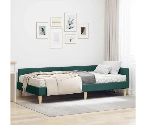 Nurgavoodi Raam Koos Madratsiga Muu Peaga 2 Pcs Roheline Kangas