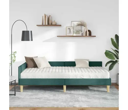 Nurgavoodi Raam Koos Madratsiga Muu Peaga 2 Pcs Roheline Kangas