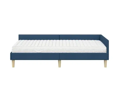 Nurgavoodi Raam Koos Madratsiga Madratsiga 2 Pcs Sinine Kangas