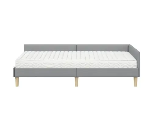 Nurgavoodi Raam Koos Madratsiga Peaga 2 Pcs Helehall Kangas