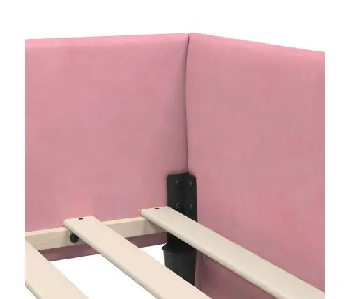 Stūra Gultas Rāmis Ar Matrači Cits 2 Pcs Pelēka Samts Vidaxl