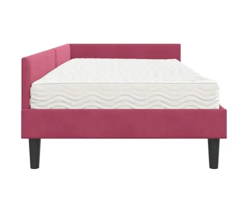 Stūra Gultas Rāmis Ar Matrači Cits 2 Pcs Zaļa Samts Vidaxl