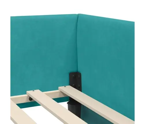 Kampinė Lovos Konstrukcija Su Čiužiniu 2 Pcs Turkio Aksomas