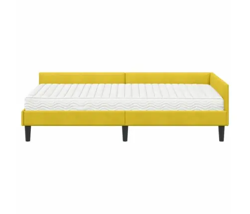 Nurgavoodi Raam Koos Madratsiga Muu Peaga 2 Pcs Kollane Samet