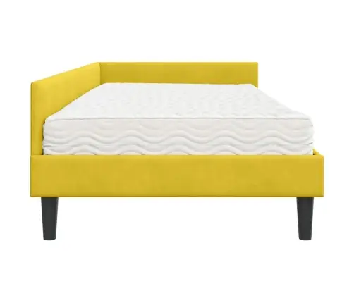 Nurgavoodi Raam Koos Madratsiga Muu Peaga 2 Pcs Kollane Samet