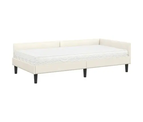 Nurgavoodi Raam Koos Madratsiga Muu Peaga 2 Pcs Cream Samet