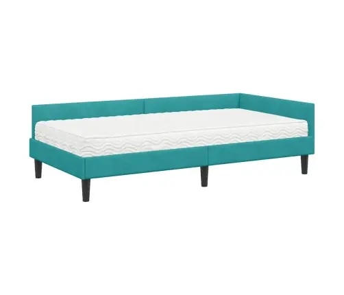 Kampinė Lovos Konstrukcija Su Čiužiniu 2 Pcs Turkio Aksomas