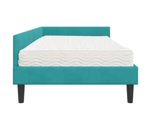 Kampinė Lovos Konstrukcija Su Čiužiniu 2 Pcs Turkio Aksomas