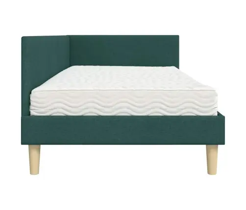 Kampinė Lovos Konstrukcija Su Čiužiniu Kita 2 Pcs Žalia Audinys