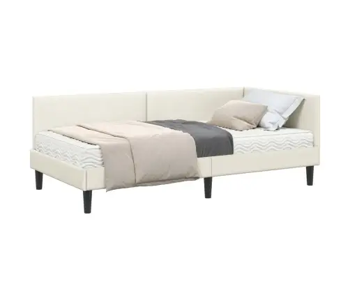 Nurgavoodi Raam Koos Madratsiga Muu Peaga 2 Pcs Cream Samet