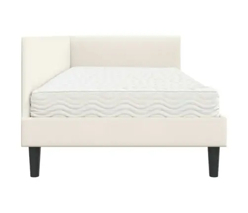 Nurgavoodi Raam Koos Madratsiga Muu Peaga 2 Pcs Cream Samet