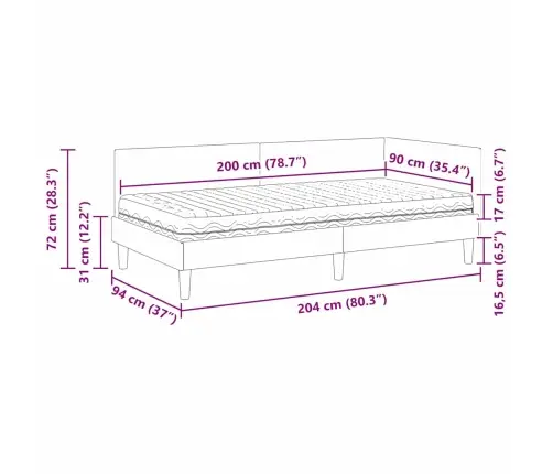 Stūra Gultas Rāmis Ar Matrači Cits 2 Pcs Gaiši Pelēka Samts Vidaxl