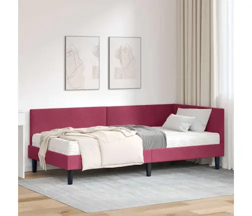 Nurgavoodi Raam Koos Madratsiga Muu Peaga 2 Pcs Roheline Samet