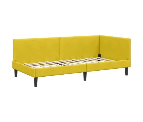 Nurgavoodi Raam Koos Madratsiga Muu Peaga 2 Pcs Kollane Samet