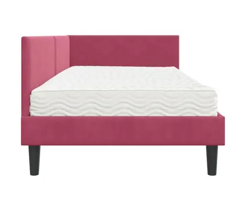 Stūra Gultas Rāmis Ar Matrači Cits 2 Pcs Zaļa Samts Vidaxl