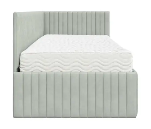 Kampinė Lovos Konstrukcija Su Čiužiniu 2 Pcs Šviesiai Pilka