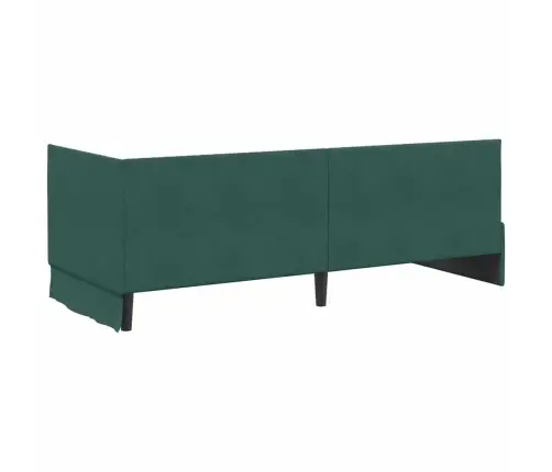 Kampinė Lovos Konstrukcija Su Čiužiniu 2 Pcs Žalia Aksomas
