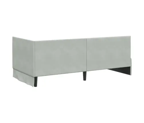 Kampinė Lovos Konstrukcija Su Čiužiniu 2 Pcs Šviesiai Pilka