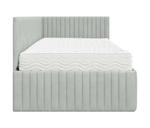 Kampinė Lovos Konstrukcija Su Čiužiniu 2 Pcs Šviesiai Pilka