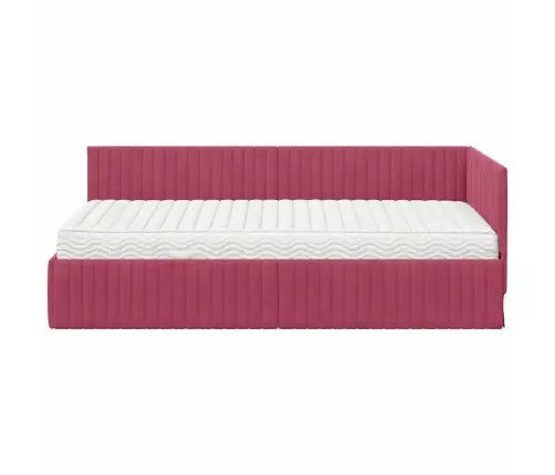 Nurgavoodi Raam Koos Madratsiga Peaga 2 Pcs Roheline Samet