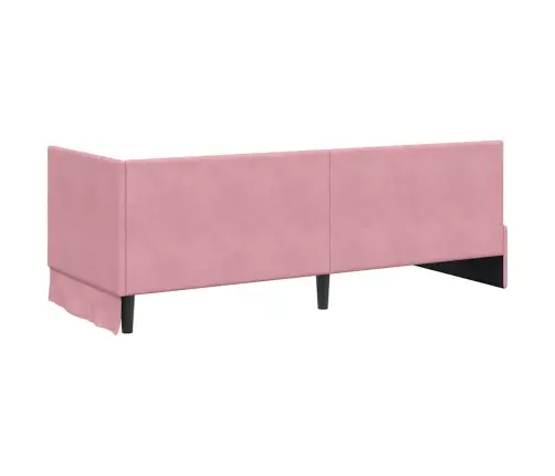 Nurgavoodi Raam Madratsiga Peaga Roosa 80 X 200 Cm Samet