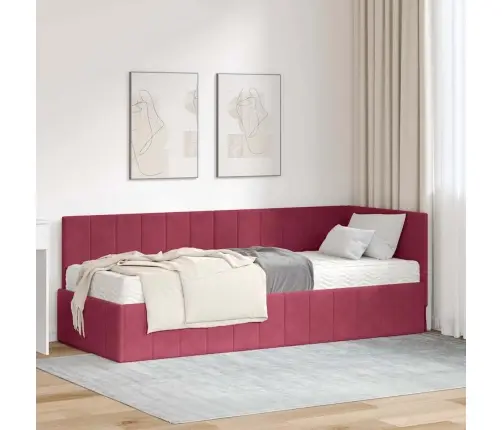 Nurgavoodi Raam Koos Madratsiga Madratsiga 2 Pcs Roheline Samet