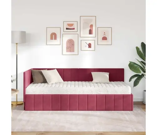 Nurgavoodi Raam Koos Madratsiga Madratsiga 2 Pcs Roheline Samet