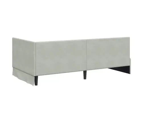 Kampinė Lovos Konstrukcija Su Čiužiniu 2 Pcs Šviesiai Pilka