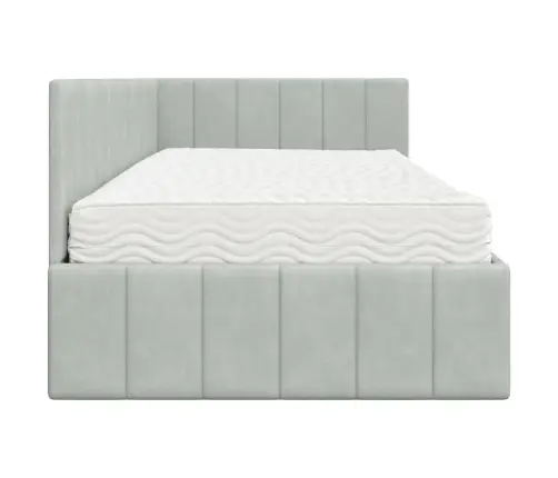 Kampinė Lovos Konstrukcija Su Čiužiniu 2 Pcs Šviesiai Pilka