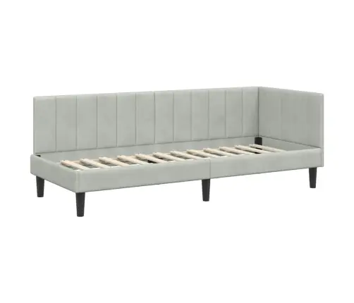 Kampinė Lovos Konstrukcija Su Čiužiniu 2 Pcs Šviesiai Pilka