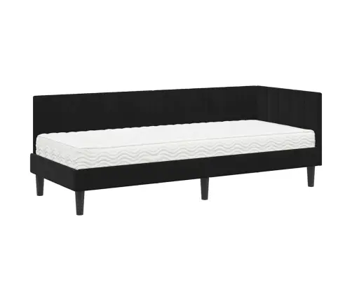 Nurgavoodi Raam Koos Madratsiga Madratsiga 2 Pcs Must Samet