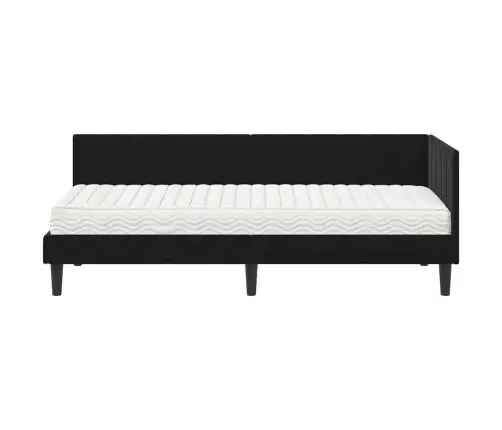 Nurgavoodi Raam Koos Madratsiga Madratsiga 2 Pcs Must Samet