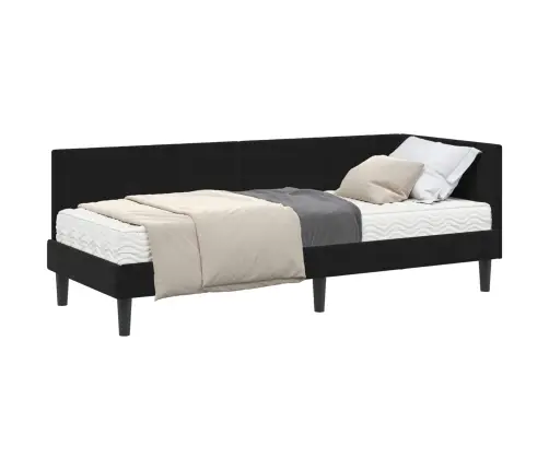 Nurgavoodi Raam Koos Madratsiga Madratsiga 2 Pcs Must Samet