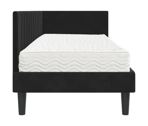 Nurgavoodi Raam Koos Madratsiga Madratsiga 2 Pcs Must Samet