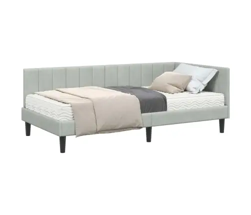 Nurgavoodi Raam Koos Madratsiga Madratsiga 2 Pcs Helehall Samet